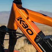 Orange Electric Bike Close Up